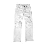 CHROME HEARTS pantalon cuir blanc budget 3830.44€
