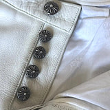 CHROME HEARTS pantalon cuir blanc budget 3830.44€
